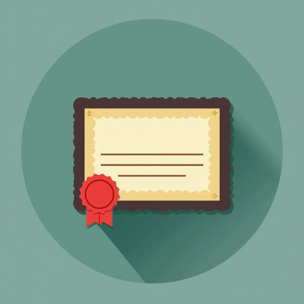Icône représentant un certificat